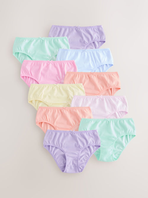 Bright Pink/Orange Briefs 10 Pack (1.5-16yrs)