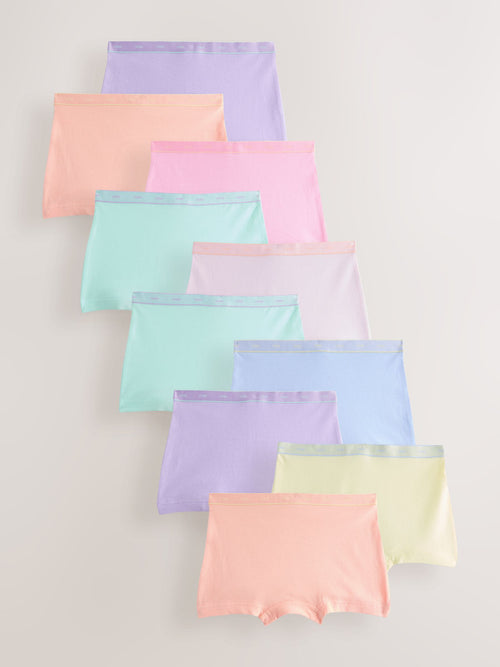 Orange Pastel/Pink Short Briefs 10 Pack (2-16yrs)