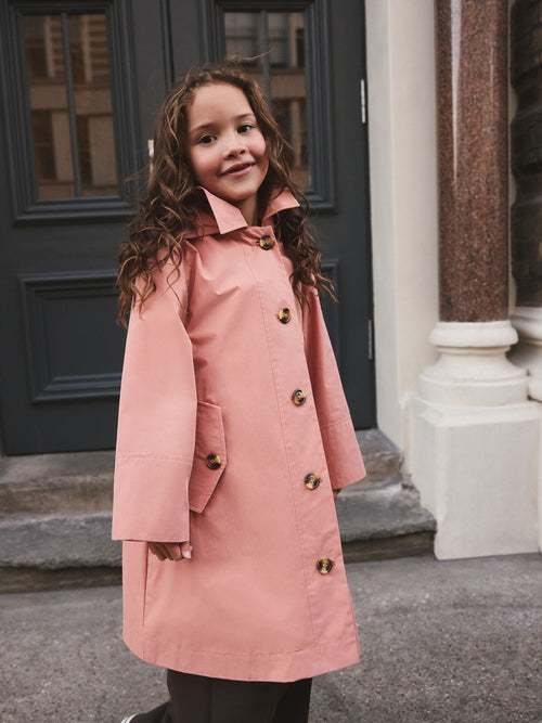 Pink Shower Resistant Cotton Rich Trench Coat (5-13yrs)