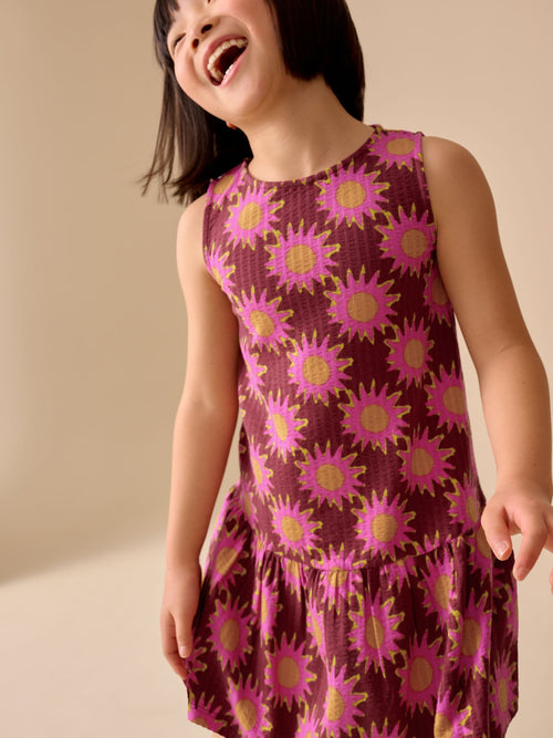 Multi Print Sleeveless Jersey Dress (3-16yrs)