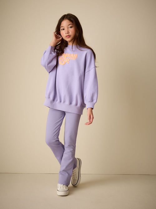Lilac Purple Sweatshirt and Flare Leggings Set (3-16yrs)