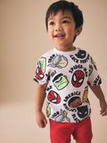 White Marvel Short Sleeve Cotton T-Shirt (6mths-8yrs)