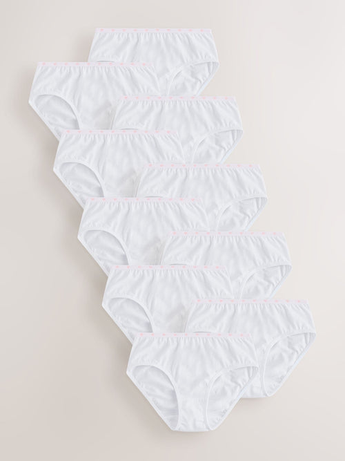 White Heart Elastic Briefs 10 Pack (1.5-16yrs)