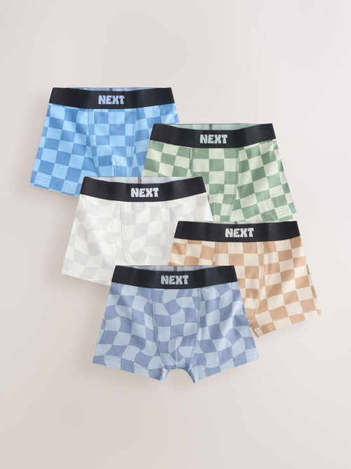 Multi Checkerboard Trunks 5 Pack (3-16yrs)