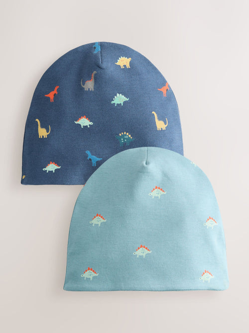 Dino Jersey Beanies 2 Pack (1-16yrs)