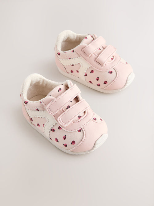 Pink Ladybird Baby Touch Fastening Trainers