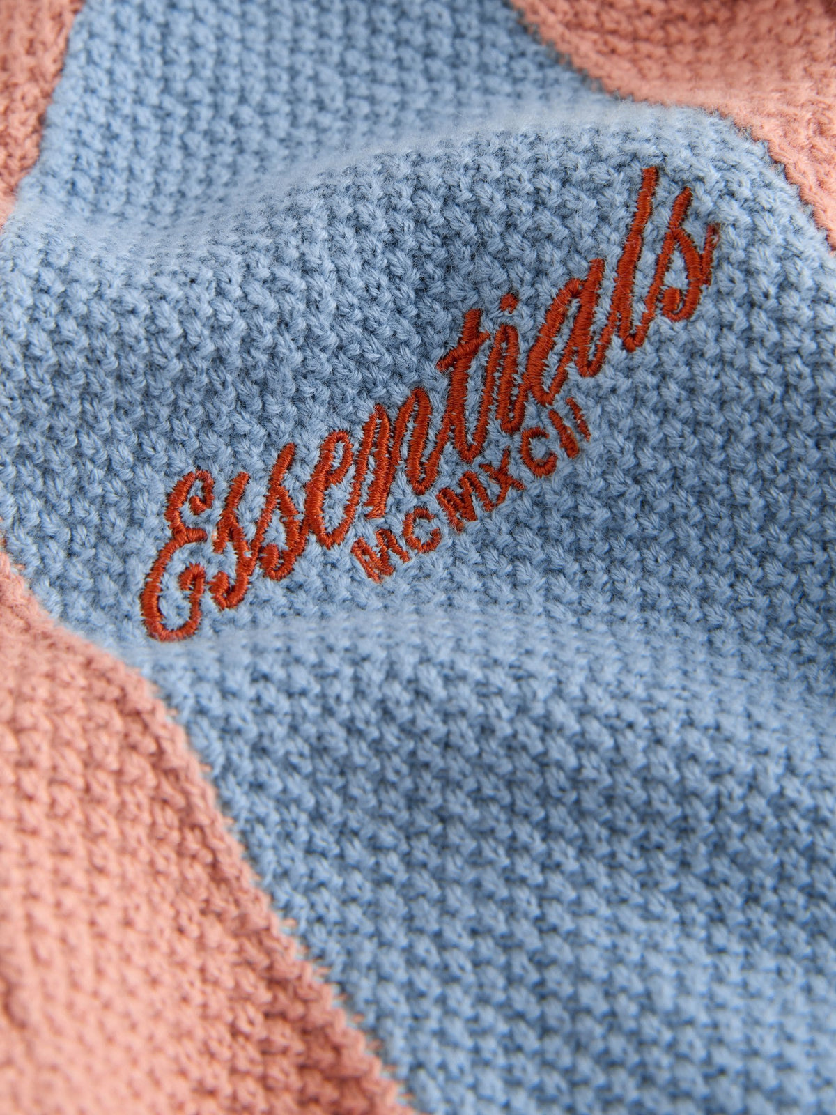 Blue/Orange Knitted Revere Collar Polo Shirt (3mths-7yrs)