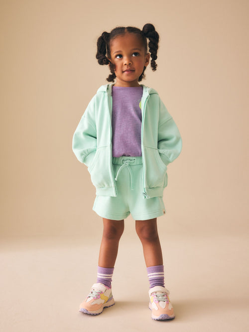 Mint Green Zip Through Hoodie (3mths-7yrs)