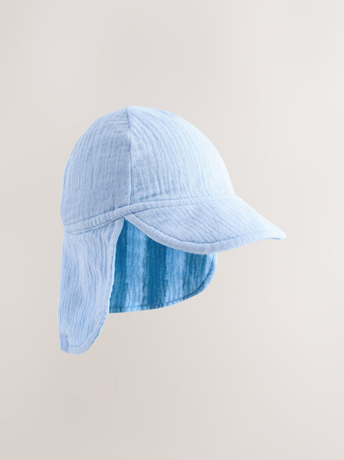 Blue Tonal Stripe Legionnaire Baby Summer Hat