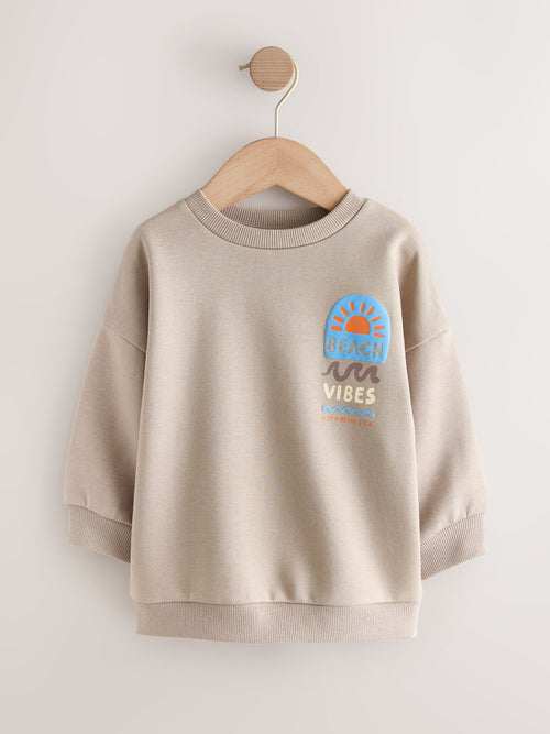 Back Back Printed Crew Neck Sweat Top (3mths-7yrs)