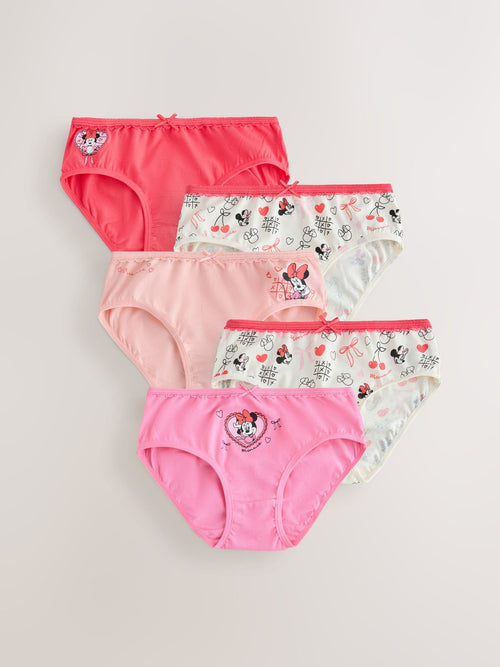 Red/Pink Minnie Mouse Briefs 5 Pack (1.5-12yrs)