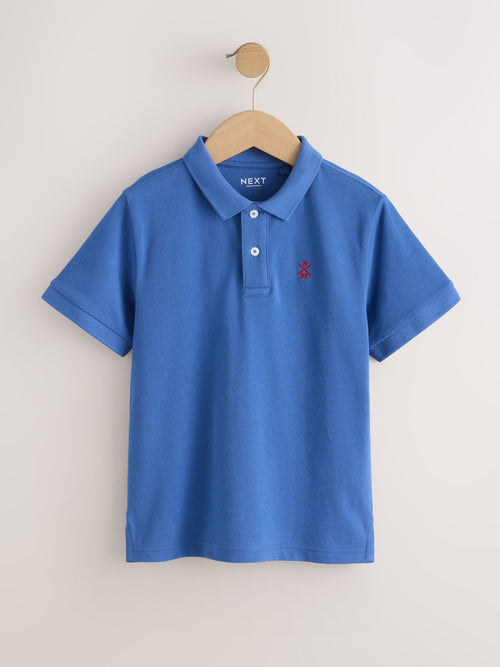 Cobalt Blue Sign Off Short Sleeve Polo Shirt (3-16yrs)