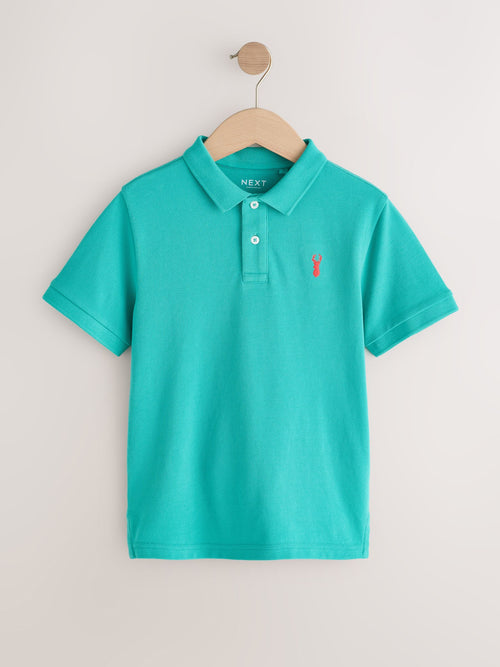 Stag Aqua Blue Short Sleeve Polo Shirt (3-16yrs)