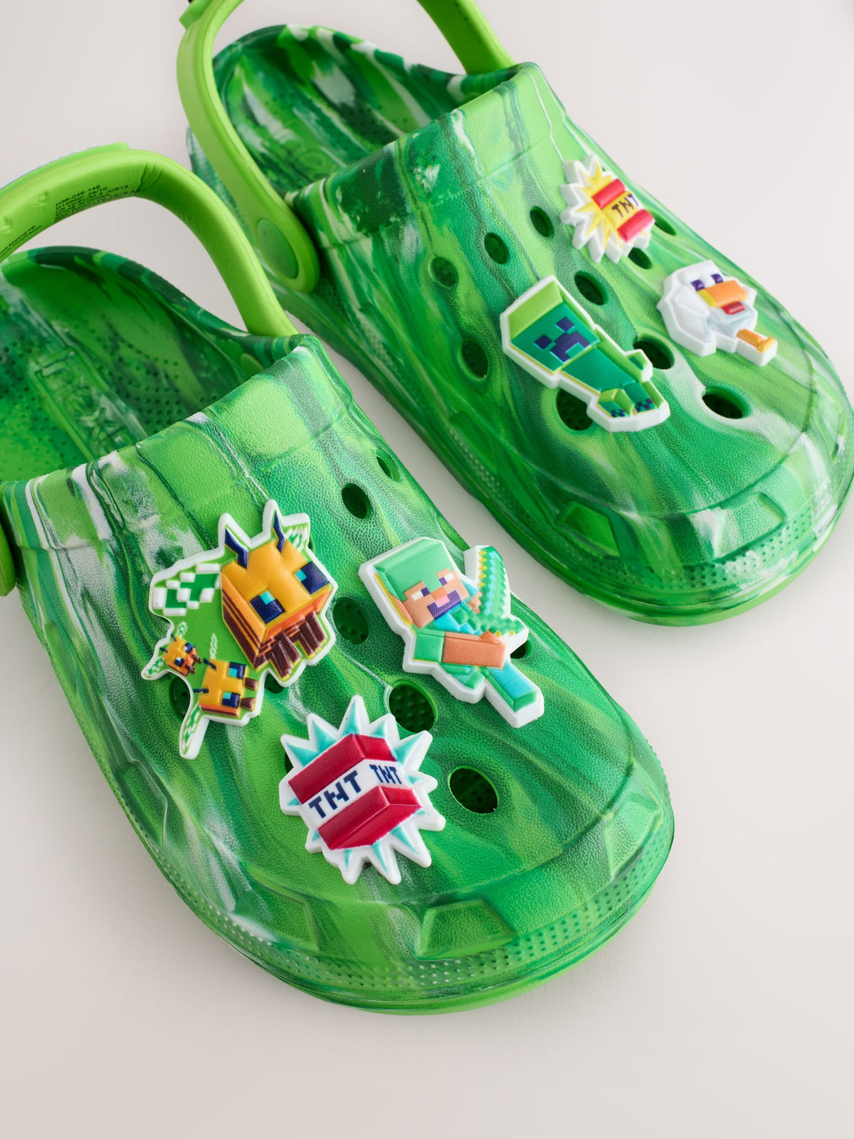 Green Marble Minecraft Clogs