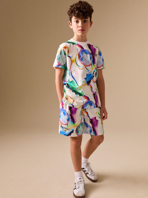 Multi Football Short Sleeve T-Shirt and Shorts Set (3-16yrs)