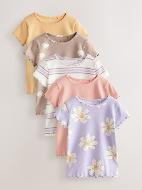 Neutral Short Sleeve T-Shirts 5 Pack (3mths-7yrs)