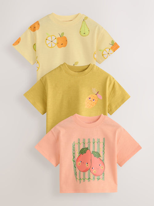 Green Fruit T-Shirts 3 Pack (3mths-7yrs)