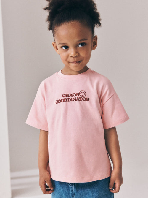 Pink Smile Slogan T-Shirt (3mths-7yrs)