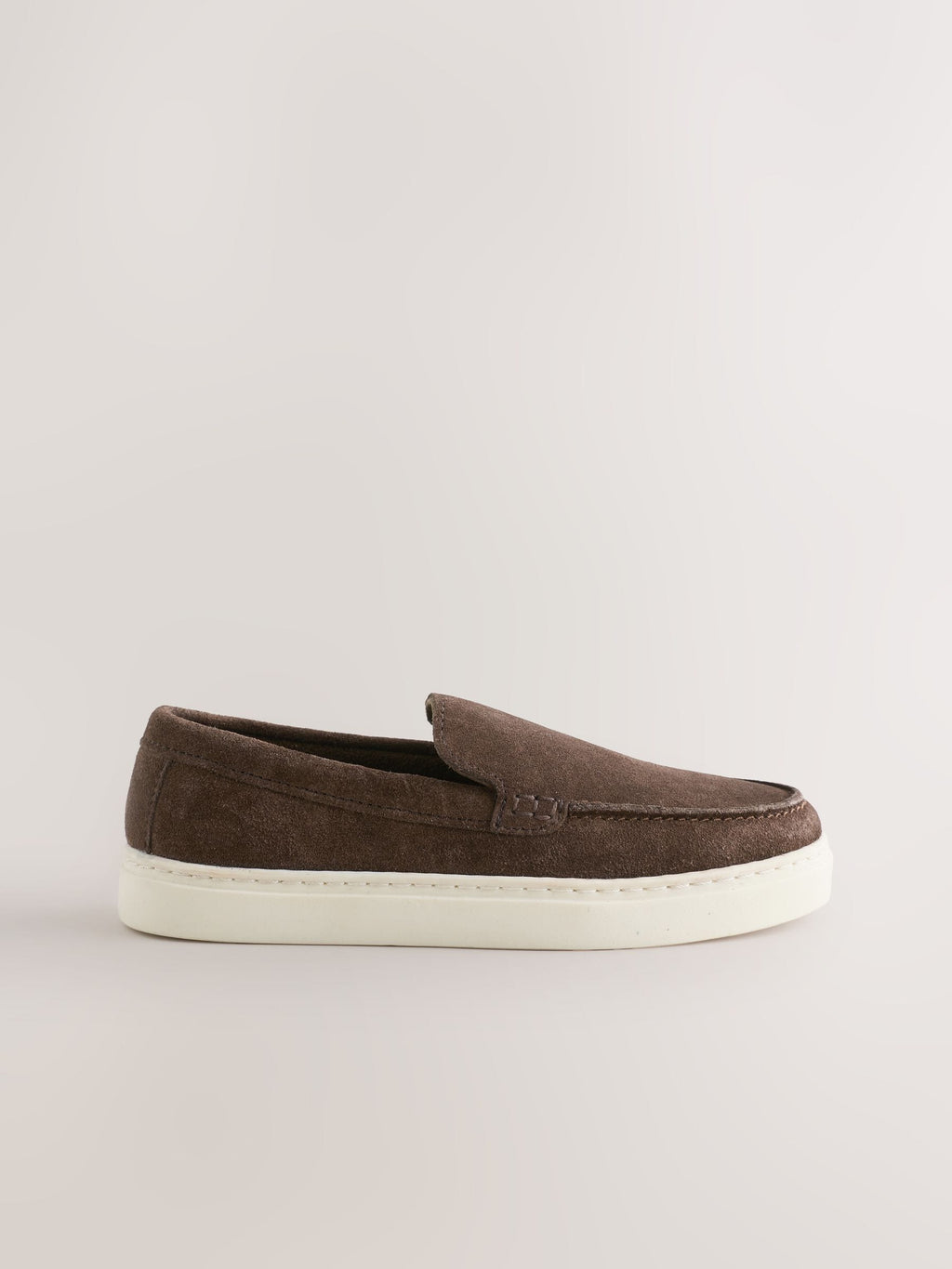 Chocolate Brown Suede Loafers