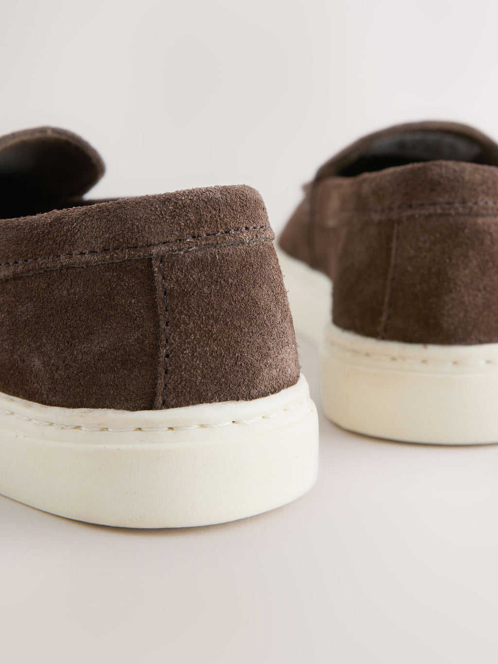 Chocolate Brown Suede Loafers