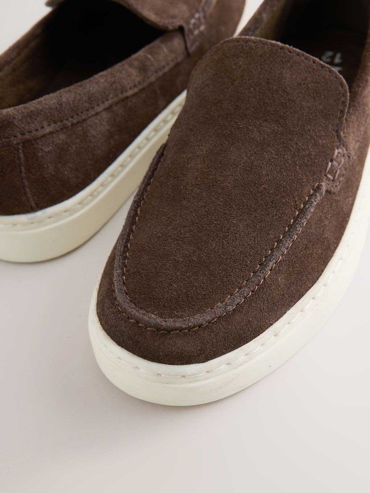 Chocolate Brown Suede Loafers