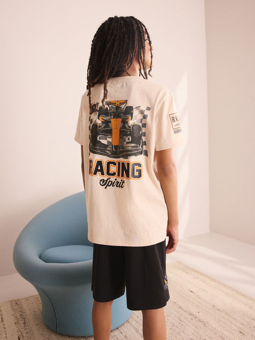 Black/Ecru Mclaren Single Short Pyjamas (3-16yrs)