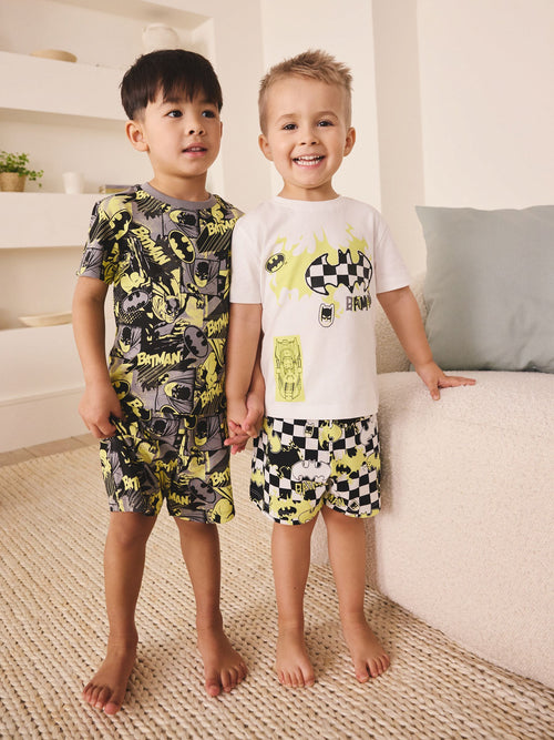 Black/White Batman Short Pyjamas 2 Pack (12mths-10yrs)
