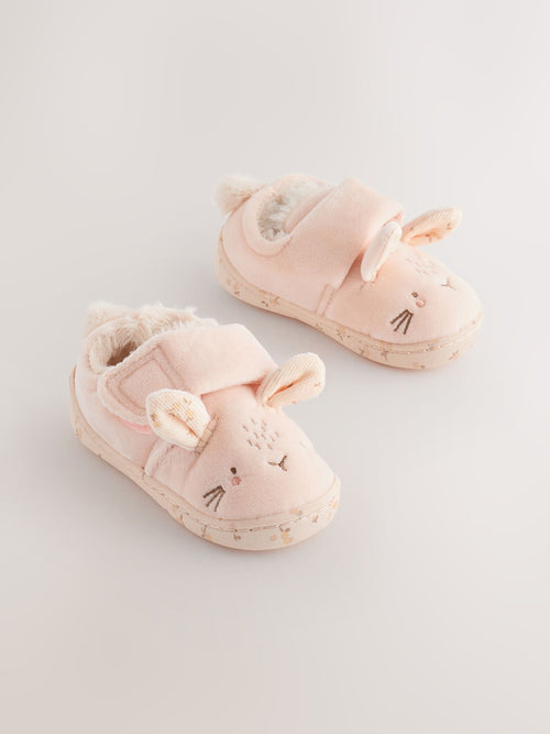 Neutral Cream Bunny Cupsole Slippers