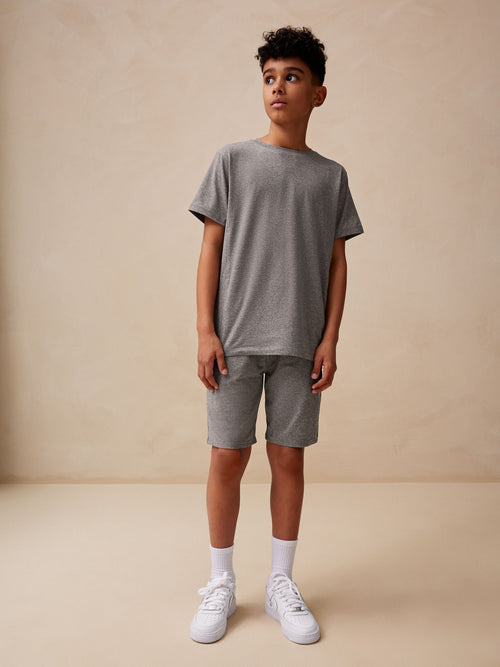 Grey Sports T-Shirt and Shorts Set (3-16yrs)