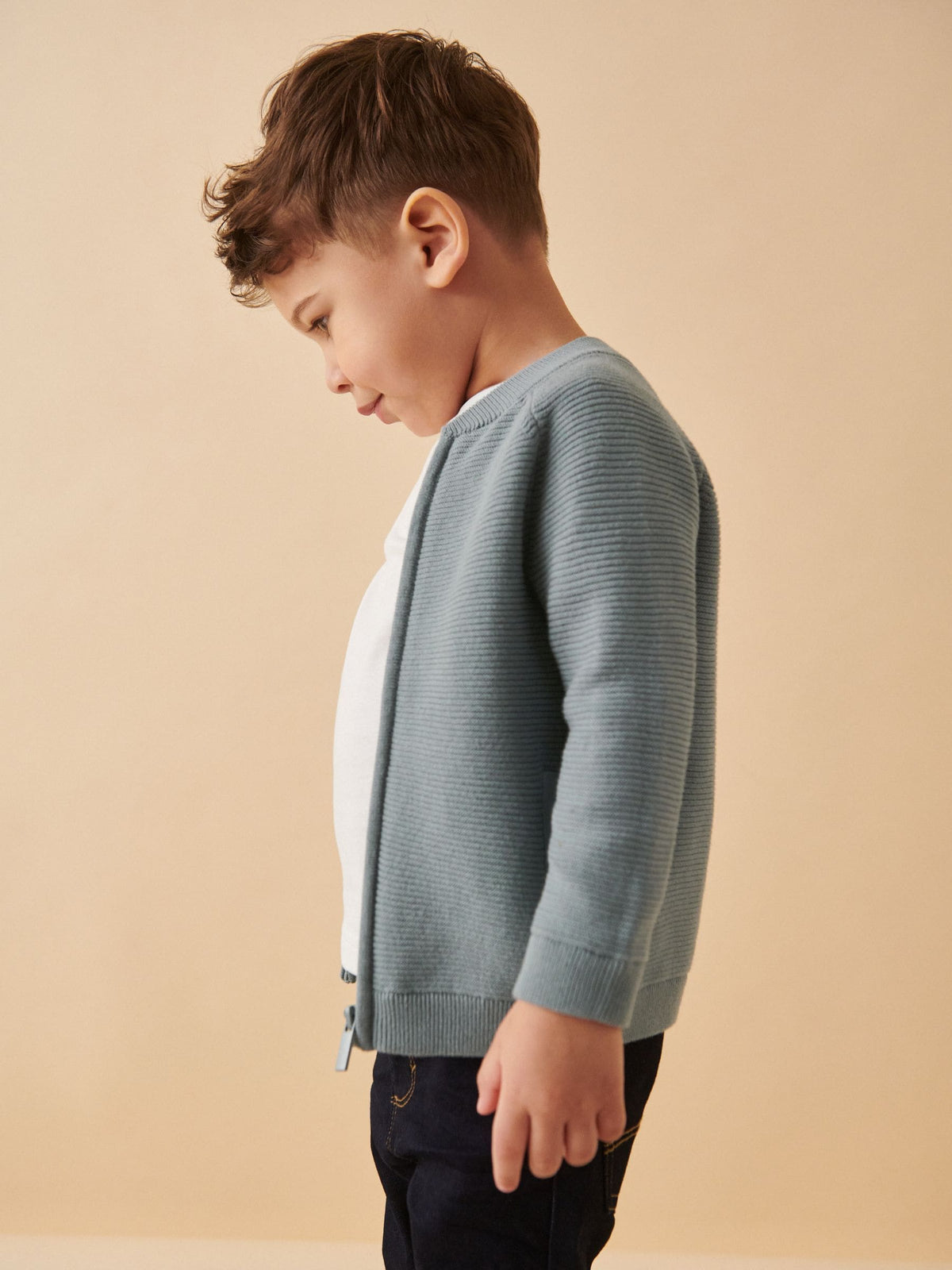 Blue Zip Through Cardigan (3mths-7yrs)