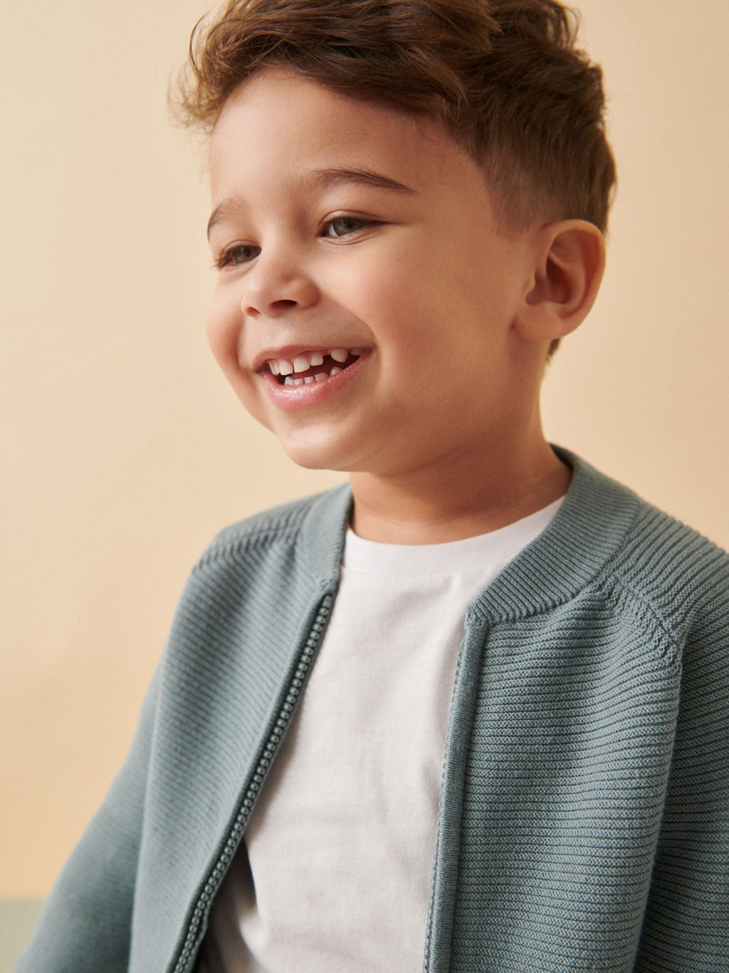 Blue Zip Through Cardigan (3mths-7yrs)