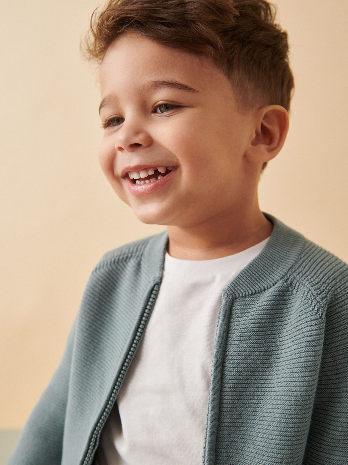 Blue Zip Through Cardigan (3mths-7yrs)
