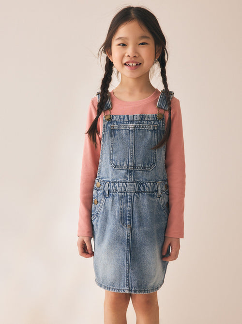 Blue Denim Pinafore Dress (3-16yrs)