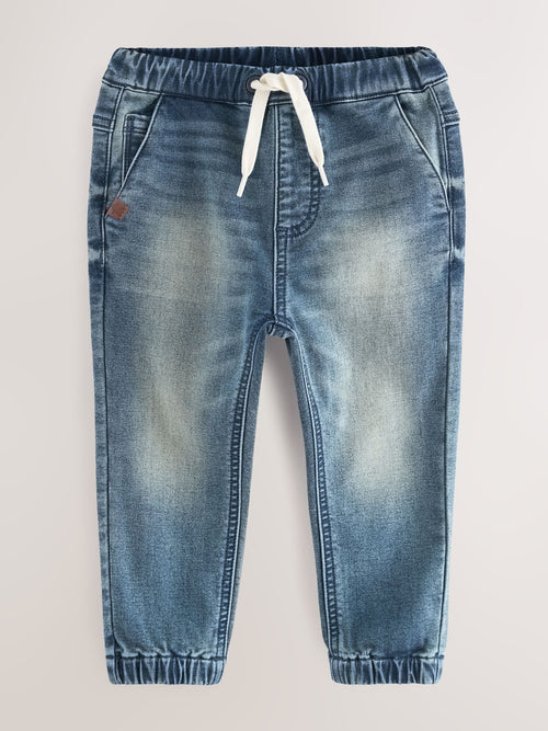 Mid Blue Regular Fit Joggers Jeans With Comfort Stretch (3mths-7yrs)