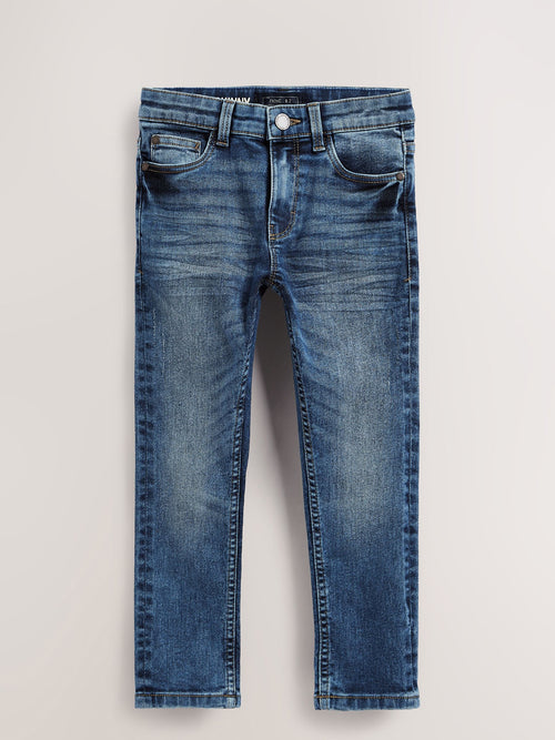 Blue Acid Wash Skinny Fit Stretch Jeans (3-17yrs)