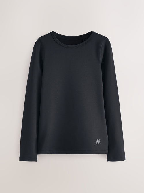 Black Long Sleeve Base Layer Top (3-16yrs)