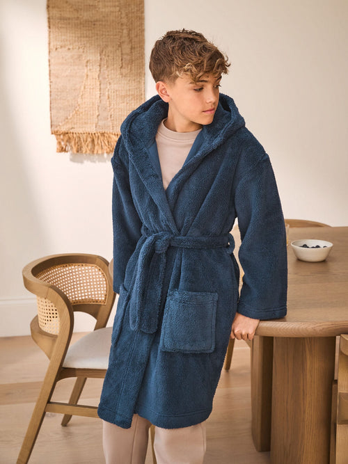 Navy Blue Fleece Robe (1.5-16yrs)