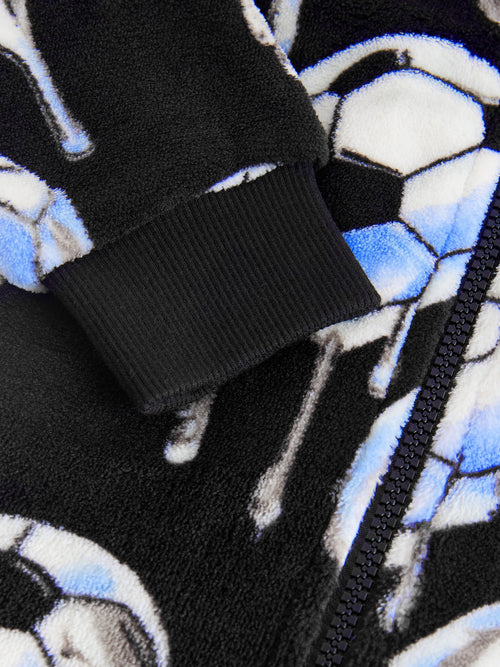 Black Football Fleece All-In-One (3-16yrs)