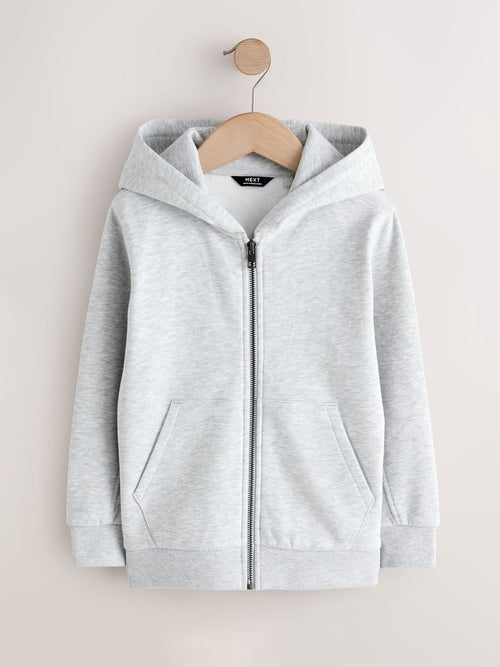 Grey Regular Fit Zip Through Hoodie (3-16yrs)