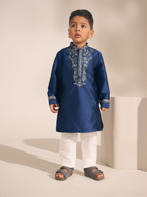 Navy Blue Kurta Shirt (3mths-16yrs) (3mths-16yrs)