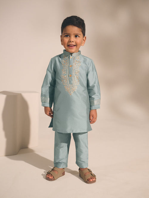 Turquoise Blue Kurta Shirt (3mths-16yrs) (3mths-16yrs)
