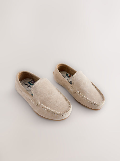 Natural Stone Suede Slip-Ons Loafer Shoes