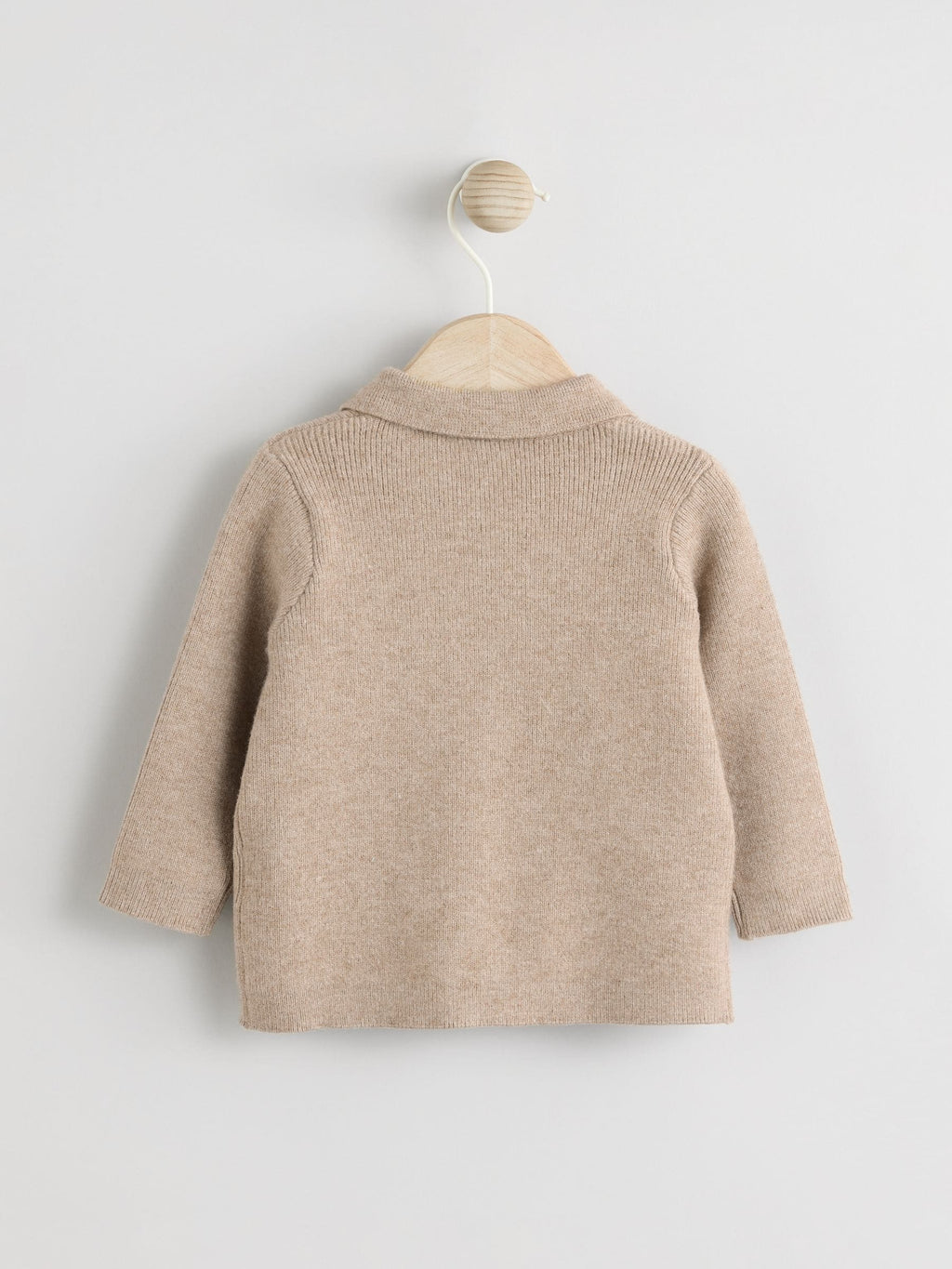 Tan Brown Zip front knitted Shacket (0mths-2yrs)