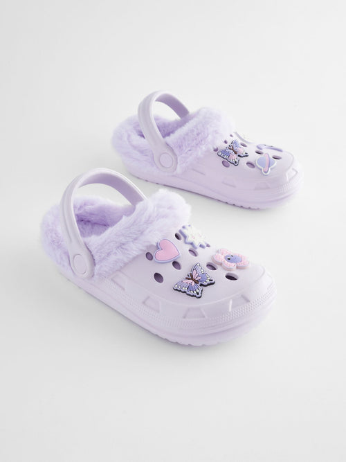 Purple Butterfly Slippers Clogs