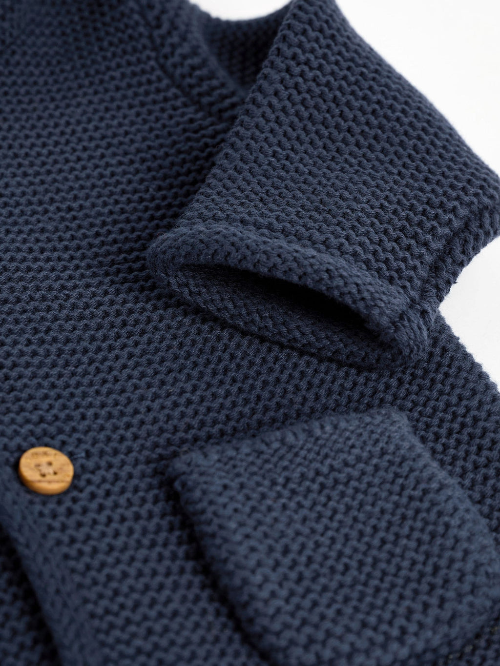 Navy Blue Knitted Baby Cardigan (0mths-2yrs)