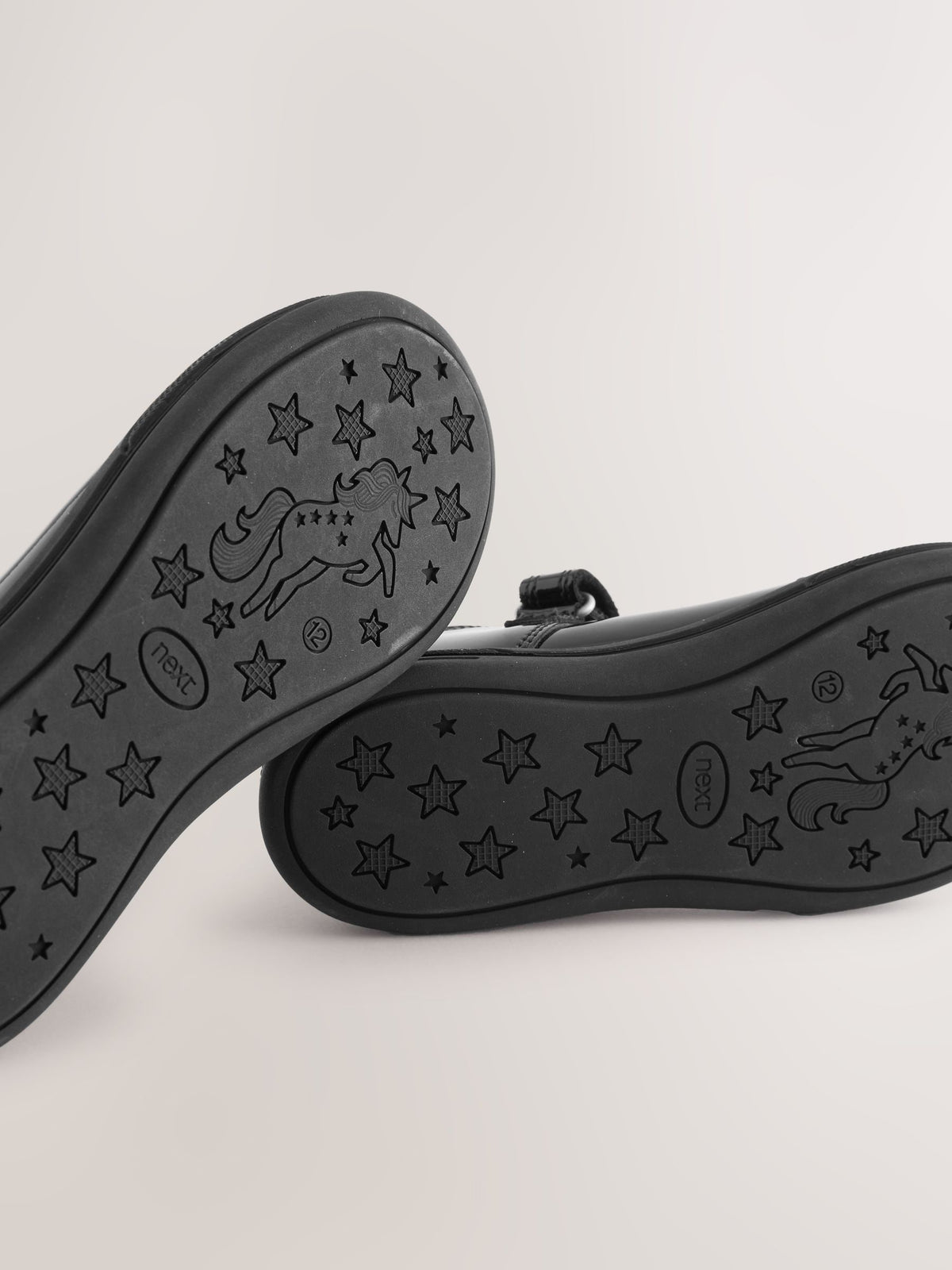 Black Butterfly Detail Wide Fit (G) Patent Leather School Mary Jane Shoes