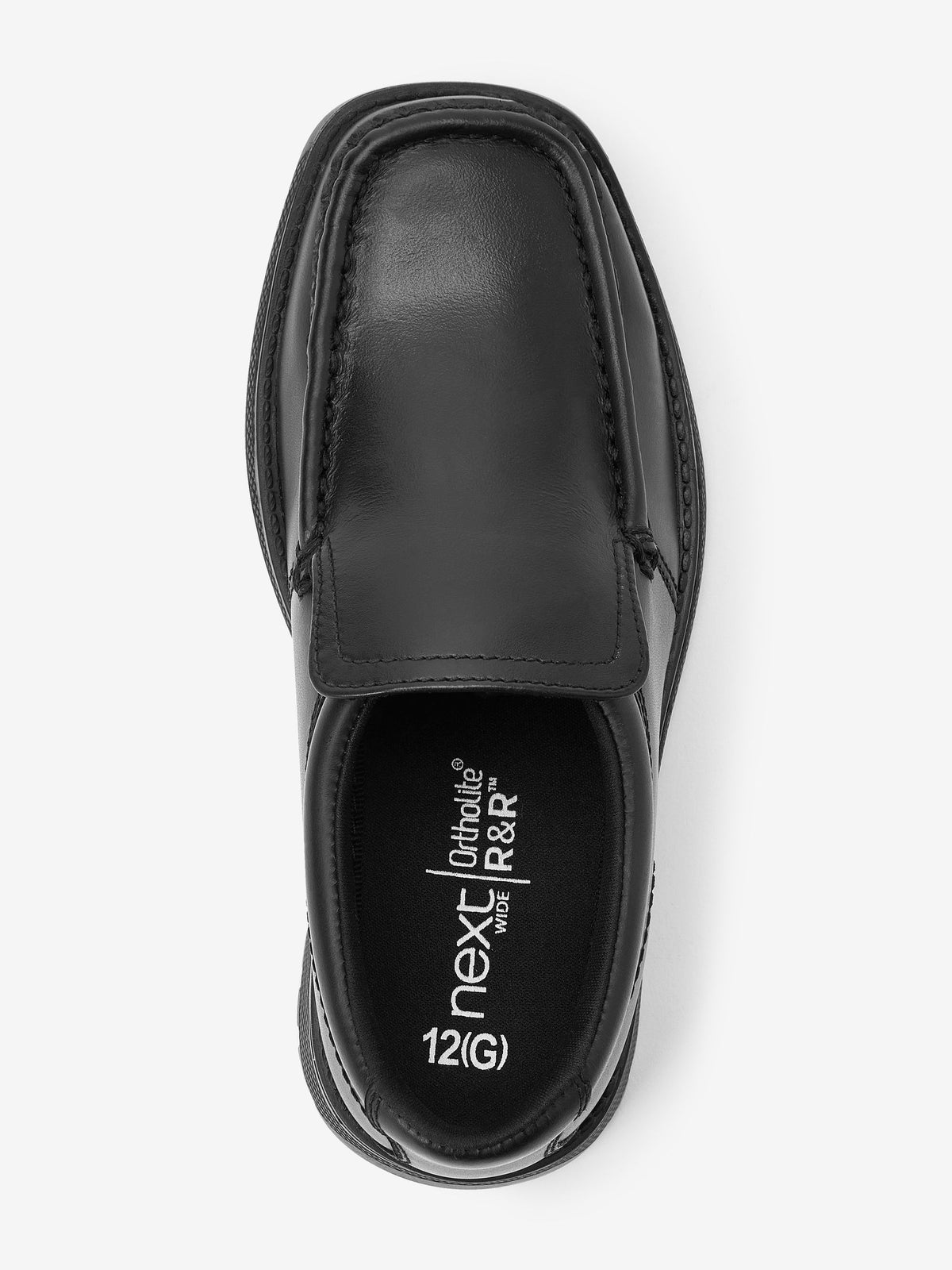 Black School Leather Loafer Shoes