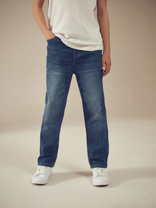 Indigo Blue Loose Fit Stretch Elasticated Waist Jeans (3-16yrs)