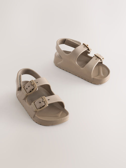 Neutral Double Buckle Ankle Strap EVA Sandals
