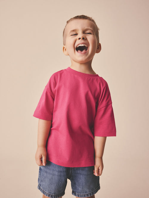 Pink Short Sleeve Plain T-Shirt (3mths-7yrs)